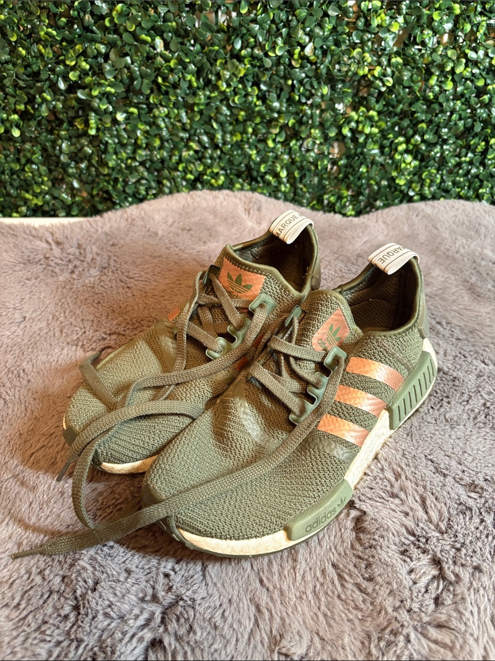 adidas Women’s NMD_R1 Olive Green Athletic Sneakers Size 8
